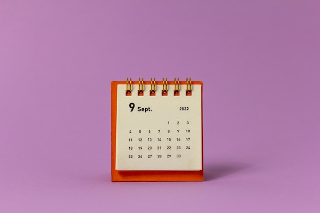 Olá calendário setembrodesktop para setembro de 2022