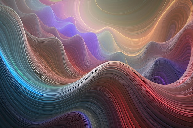 una ola colorida con los colores del arcoiris
