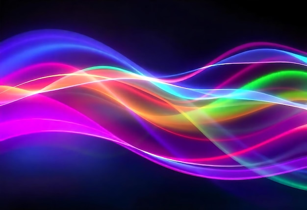 una ola colorida con los colores del arcoiris