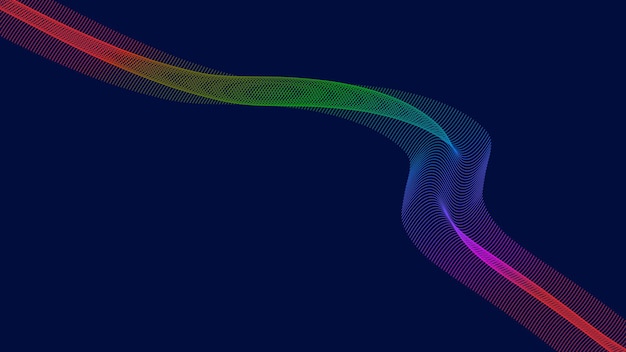 una ola colorida con la palabra arco iris en ella