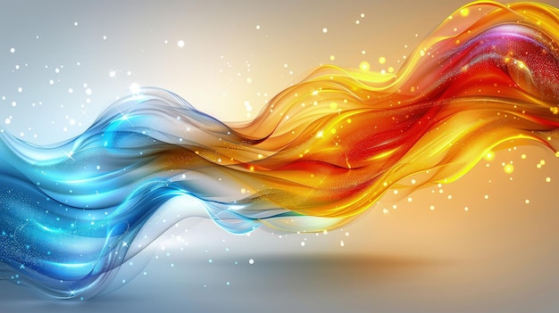 una ola colorida con las palabras fuego en ella