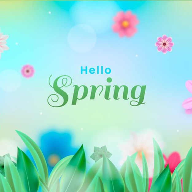 Olá, flores de primavera.