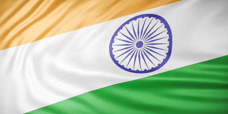 Ola hermosa bandera de la India