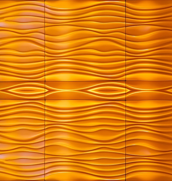 Foto ola naranja patrón amarillo pared abstracto