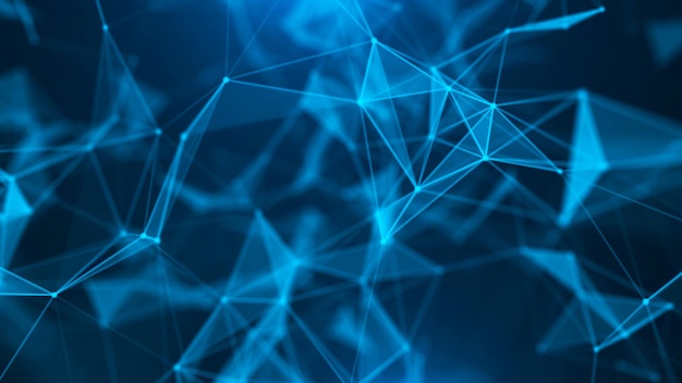 Ola de partículas Fondo abstracto con una onda dinámica Ilustración vectorial de grandes datos