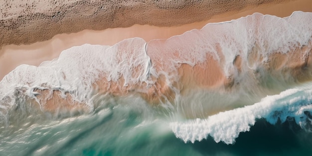 Una ola rompe en la playa de marruecos