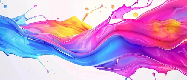 Una ola tranquila de pintura pasa suavemente a través de un espectro pastel que encarna la serenidad y la fluidez artística