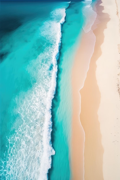 Olas en una hermosa playa blanca