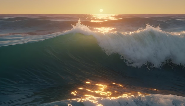 Foto las olas en el mar