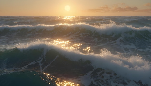 Foto las olas en el mar