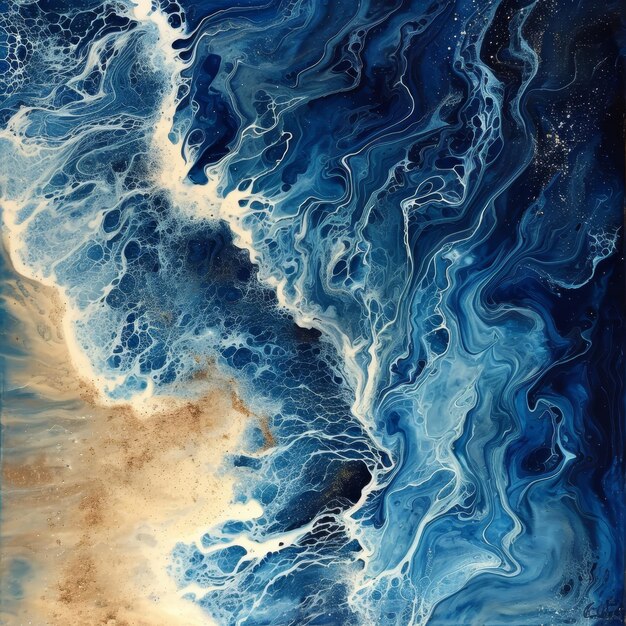 Foto las olas oceánicas de serenidad