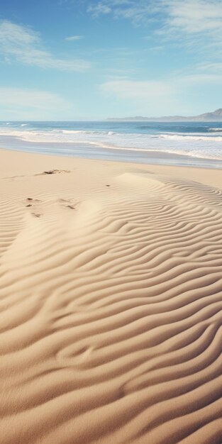 Foto las olas del océano son una ilusión hipnótica en la playa de malibu.