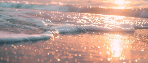 Las olas en la playa como fondo hermoso fondo natural en verano