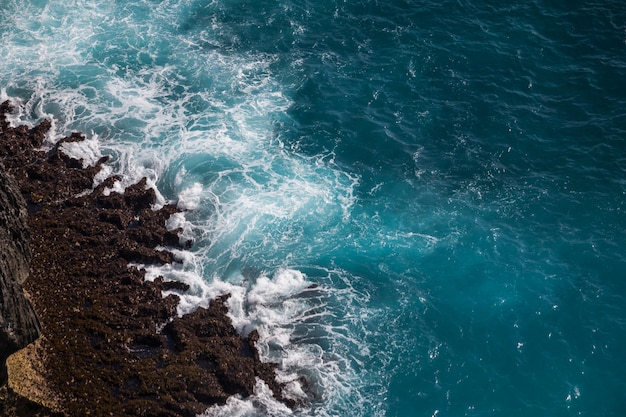 las olas y las rocas