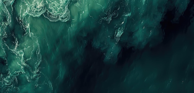 Foto las olas turbulentas del océano desde arriba