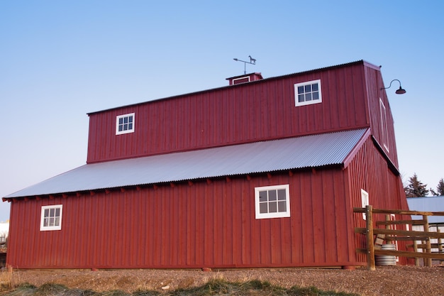 Old red barn no lakewood heritage center, colorado.