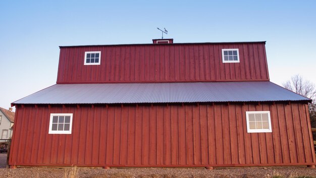 Old red barn no lakewood heritage center, colorado.