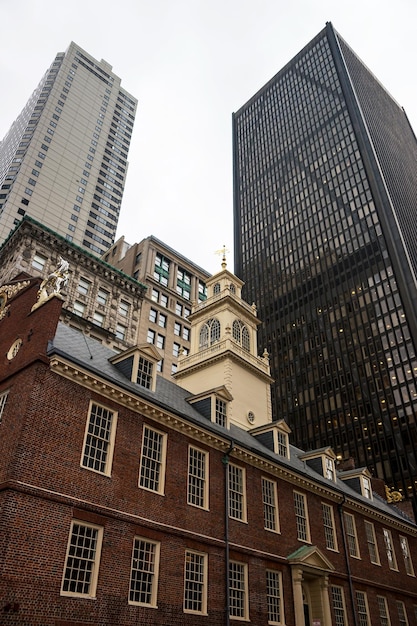 Old State House im Finanzviertel der Innenstadt von Boston, Massachusetts, USA.