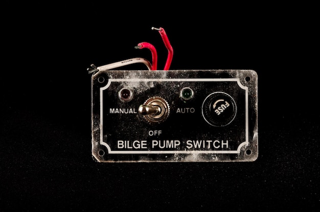 Old Vinatge Usado Black Grunge Switch Interruptor