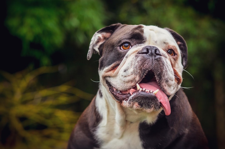 Foto olde english bulldogge in der natur