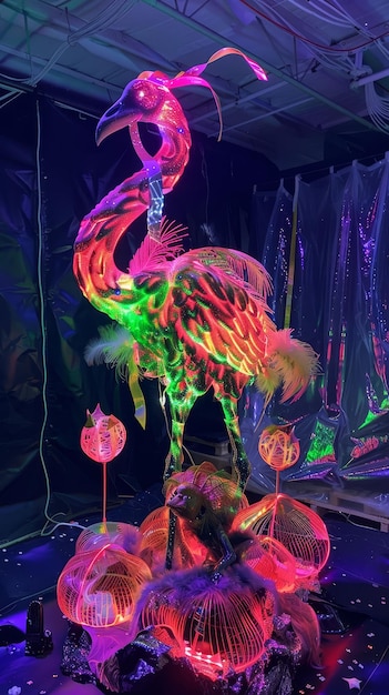 Oldschool intergaláctico pet show criaturas exóticas fitas de néon para os vencedores