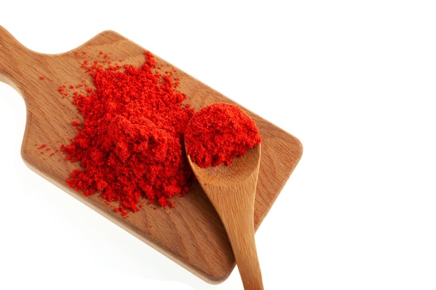 Oleorresina de páprica ou pimenta vermelha. Aditivo alimentar E160c. Pó de pigmento vermelho. Extrato de Capsicum annuum