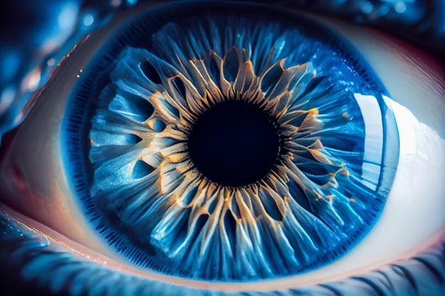 Olho azul de perto Generative AI Generative AI