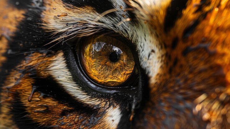 Foto olho de tigre de perto