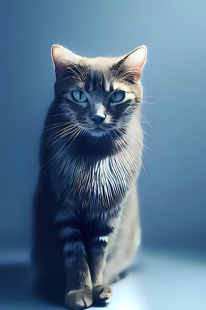 olhos azuis gato