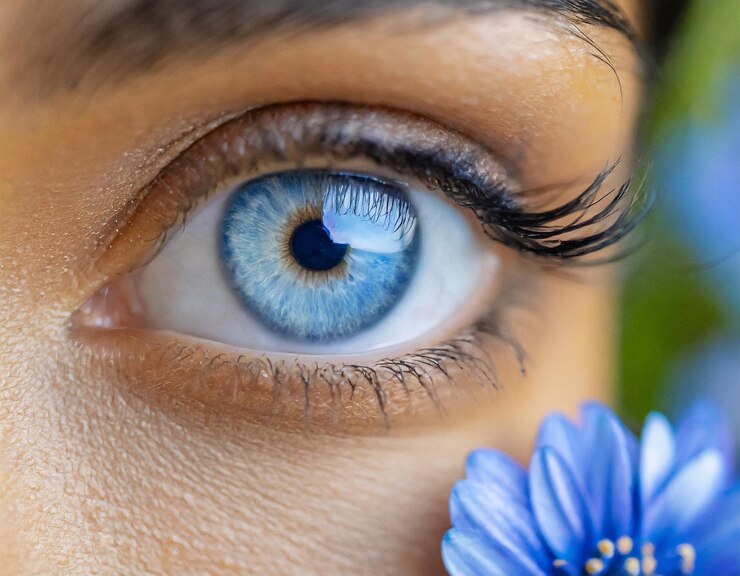 Foto olhos azuis