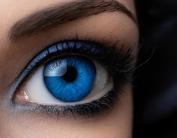 Foto olhos azuis