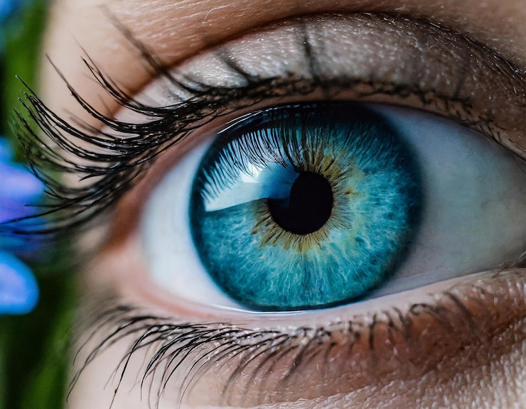 Foto olhos azuis