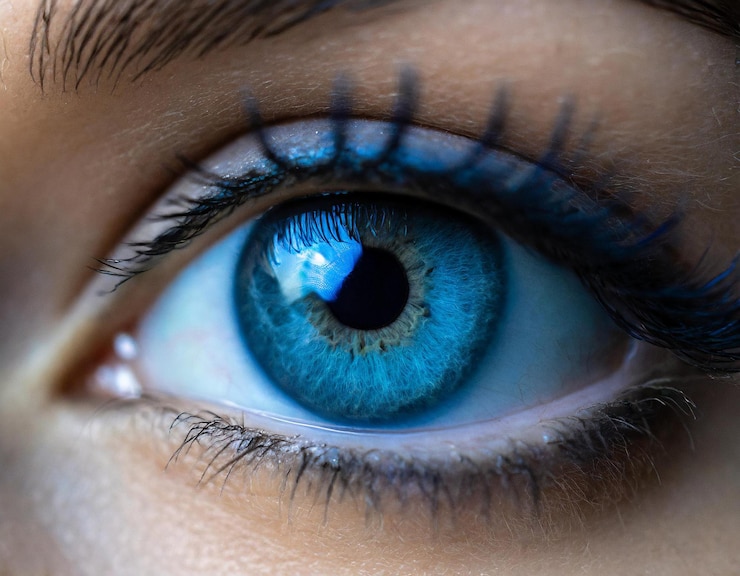 Foto olhos azuis