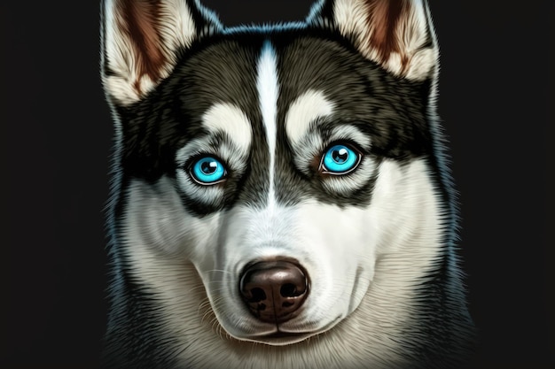 Olhos azulados Husky Russo