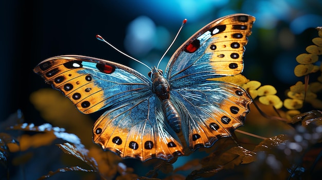 Foto olhos de borboleta dos trópicos com a borboleta caligo atreus e maravilhas invisíveis