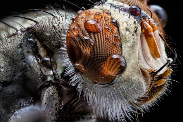 Olhos de mosca de perto