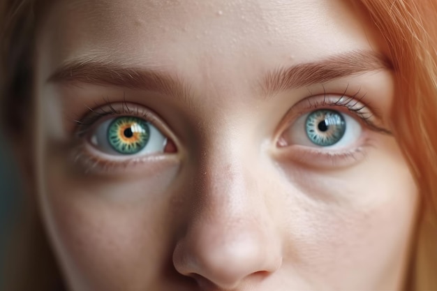 Olhos heterocromia mulher Gerar Ai