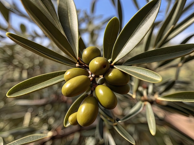 Olivenblatt Olea europaea im Garten