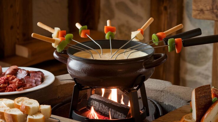 una olla de comida está en el fuego con las palabras "no" en ella