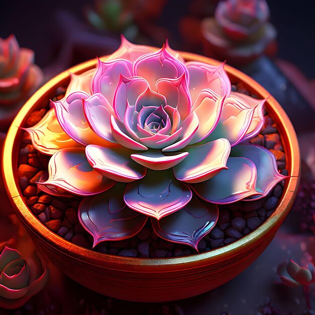 una olla de flores con una flor en ella