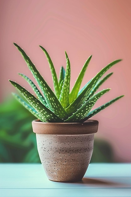 Una olla de plantas de interior aislada sobre un fondo blanco