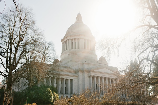 Olympia USA março 2022 Washington State Capitol em um dia ensolarado