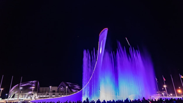 Olympiapark Sotschi. Licht- und Musikbrunnen, Russland.