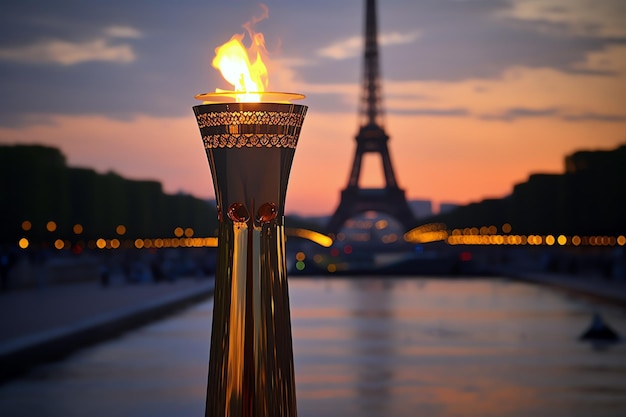 Foto olympische flamme ki erzeugt