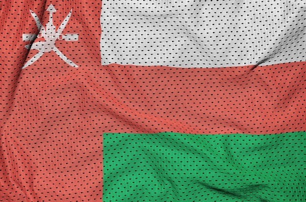 Oman-Flagge auf Sportswear-Netzgewebe aus Polyester-Nylon