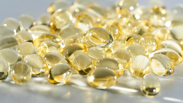 Foto omega-3-fischöl-kapseln, vitamin d