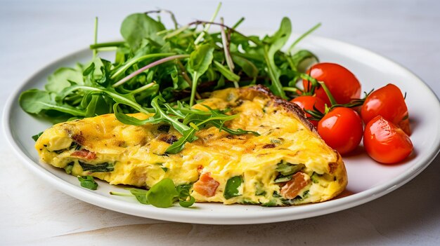 Omelete com Pão e Legumes Sem Glúten de Rúcula