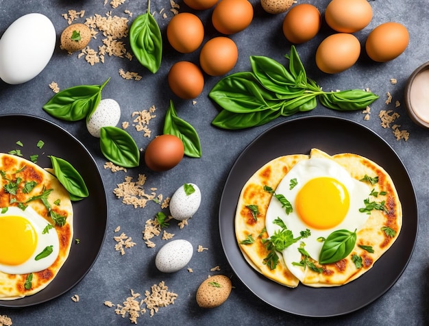 Omelete de panqueca e ovos