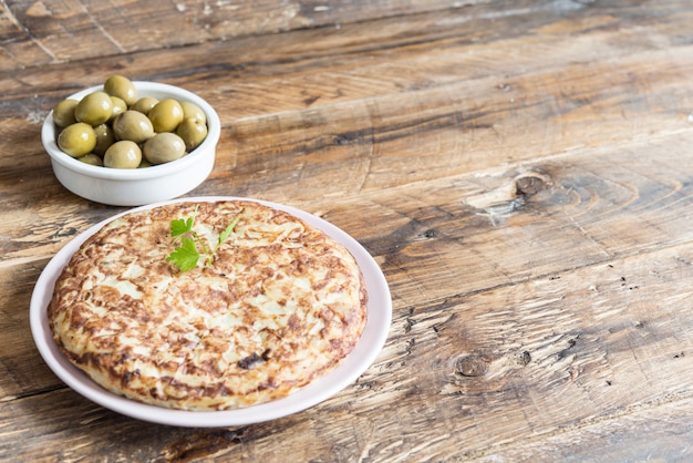 Omelett von Kartoffeln im Brot