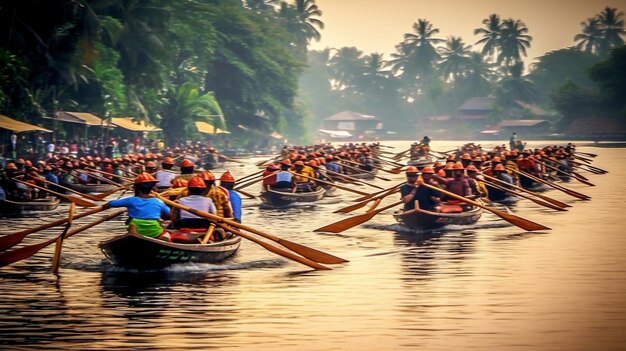 Onam Bootsrennen Glückliches Onam Onam Festival Generative ai
